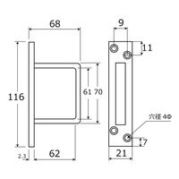 和気産業 ステン座付貫抜 通 60mm BH-551 1セット(6個)（直送品）