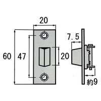 和気産業 ステンレス三角ゴンベ 袋入 大 横20mm×縦60mm BH-642 1セット(8個)（直送品）