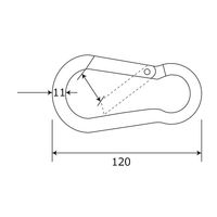 アイアイ スプリングフック 11×120mm 15-416 1セット(10個)（直送品）