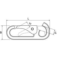 和気産業 オープンチェーンフック BK-733 1セット(4個)（直送品）
