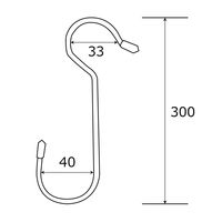 和気産業 カラーSカン ロング 黒 33mmX40mmX300mm SS060 1セット(22本)（直送品）