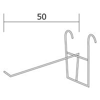 和気産業 メッシュパネル専用 メッシュフック 白 サイズ50mm 3本 EMP201 1セット(18本:3本×6袋)（直送品）