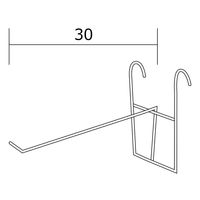 和気産業 メッシュパネル専用 メッシュフック 白 サイズ30mm 3本 EMP200 1セット(18本:3本×6袋)（直送品）