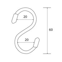 和気産業 カラーSカン 黒 20mmX20mmX60mm 3本 SS006 1セット(54本:3本×18袋)（直送品）
