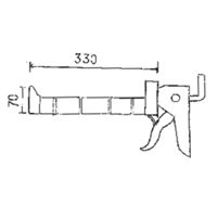 和気産業 コーキングガン 330ml TWE 1セット(4個)（直送品）