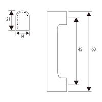 和気産業 PCローズハンドル 60mm ナラ VG-128 1セット(10個)（直送品）