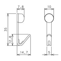 和気産業 Jフックシングル ホワイト 11セット WNP-SW 1セット(44セット:11セット×4パック)（直送品）