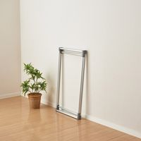 パール金属 軽くて丈夫なD型アルミ製折りたたみ物干し H100 3連シルバー N-7921 1個