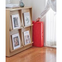 パール金属 タイル調 折りたたみ収納BOX 55L レッド N-7870 1個（直送品）