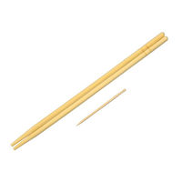 マスキ 割箸 割らずに使えるOP完封竹丸箸 100膳 楊枝 40点 1900518 1セット(40点入)（直送品）