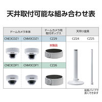 ドームカメラ用取付ボックス CNE3CDZ1 CNM3CDZ1 CZ29 DXアンテナ 1個（直送品）
