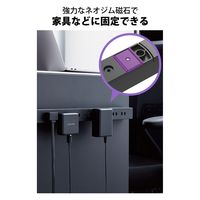 電源タップ 延長コード コンセント 2m 2P 10個口 マグネット ブラック ECT-2620BK エレコム 1個（直送品）