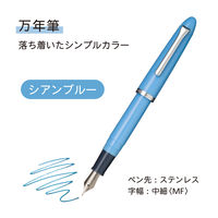 【アウトレット】セーラー万年筆 プロフィットJr 万年筆ボトルインクセット シアンブルー 100440040 1セット