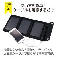 エアージェイ ポータブルソーラー充電器5W エントリーモデル BK レッドカップキャンペーン商品 AJ-NSOLAR5W 1台