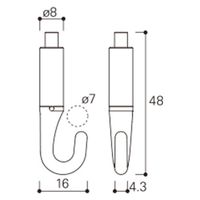 ハイロジック　タキヤ　20シリーズ　ミニハンガーセットA　φ1.2mm×1.5m　1組（直送品）