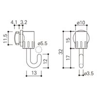 ハイロジック タキヤ 30シリーズ CBフック ブラック 00060625 1個