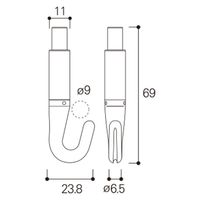 ハイロジック　タキヤ　30シリーズ　NハンガーセットB＋CAワンタッチフック　φ1.5mm×1.5m　1組（直送品）
