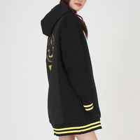 クアルトユナイテッド ニット切替パーカーワンピース　BLK　M N5023 1点（直送品）