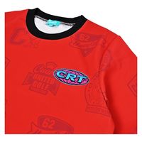 クアルトユナイテッド アメカジ柄プルオーバー　RED　L A0148 1点（直送品）