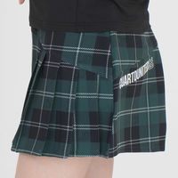 クアルトユナイテッド チェック柄切替プリーツスカート　GRE　L A0139 1点（直送品）