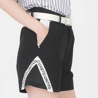 クアルトユナイテッド サイドスリットショートパンツ　BLK　S A0181 1点（直送品）