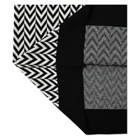 クアルトユナイテッド ヘリンボーン柄ニットトップス(メンズ)　BLK　L M3458MEN 1点（直送品）