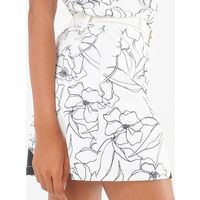 クアルトユナイテッド モノトーン花柄スカート　WHT　M A0186-B 1点（直送品）