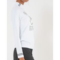 クアルトユナイテッド スマイルロゴ長袖モックネック　WHT　S K6014 1点（直送品）