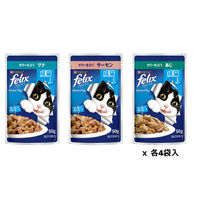 （お得なセット）フィリックス 成猫用 バラエティパック お魚 36袋 ＋ お肉 12袋 ネスレ日本