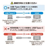 サンワサプライ TypeC-HDMI変換ケーブル(ブラック・3m) KC-ALCHD30K 1本（直送品）