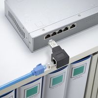 サンワサプライ RJ-45L型変換アダプタ(左出し、カテゴリ6A STP) ADT-RJ6A-LL 1個