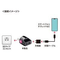 サンワサプライ 海外プラグ変換アダプタ　SE（ドイツ・オランダ・スペイン） TR-AD21 1個（直送品）