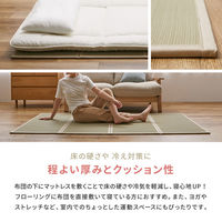 【玄関渡し】 萩原 折り畳める　畳マットレス　貴船　セミダブル　（彩　縁有）  120×200cm（直送品）