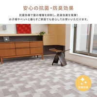 【玄関渡し】 萩原 レトロかわいい日本製抗菌カーペット　バール  江戸間 10畳  ブラウン 352×440cm（直送品）