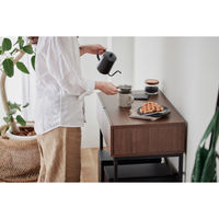 アイリスオーヤマ ゴミ箱上ラック ウォールナット・ブラック GUR-640L 1台