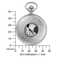CHARLES-HUBERT(チャールズ・ヒューバート) 懐中時計 手巻 47mm SSデミハンター ナイト&デイ 3553-W 1個（直送品）