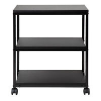 【軒先渡し】アスプルンド スチールプリンタワゴン 3段 幅620×奥行500×高さ702mm ブラック 260228 1台（直送品）