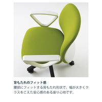 【組立設置込】イトーキ ボニートチェア 布地張り 背裏 樹脂タイプ 肘なし モスグリーン×ブラック KT170PVM-T1T1Q6 1脚（直送品）