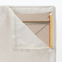 無印良品 ポリエステル麻パイン材ユニットシェルフ ワードローブ用カバー 奥行50cm用 良品計画