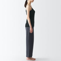 【レディース】無印良品 ストレッチキャミソール 婦人 L 黒 良品計画