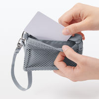 無印良品 ポリエステルカードケース グレー 約8×12cm 良品計画