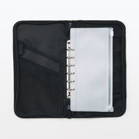 無印良品 ポリエステル パスポートケース クリアポケット付 黒 約23.5×13×2.5cm 良品計画