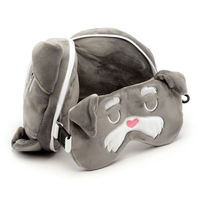 ナイトレインボー アイマスク付もちもちピロー SN（シュナウザーのシドニー） CUSH255 1セット(3個入)（直送品）