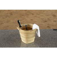 【折りたたみバケツ】 パール金属 キャプテンスタッグ フォールディングソフトバケツ（カーキ） UW-1534 1個