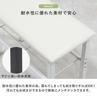 【軒先渡し】萩原 玄関ベンチ 幅610×奥行280×高さ450mm ホワイト VB-7936WH 1台（直送品）