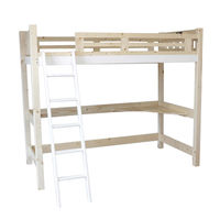 【軒先渡し】後藤家具物産 コーナーデスク付ロフトベッド 幅1040×長2090×高さ1770mm ナチュラル BB-DNU-NA 1台（直送品）