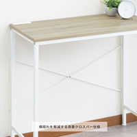 永井興産 コンセント付デスク アクシス 幅780×奥行400×高さ725mm ナチュラル/ホワイト NK-6012NA/WH 1台（直送品）