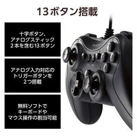 ゲームパッド PC コントローラー Xinput Xbox系ボタン配置 ブラック JC-GP20XBK エレコム 1個（直送品）
