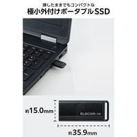 SSD 外付け 500GB 超小型 USB3.2(Gen2) 高速 ブラック ESD-EXS0500GBK エレコム 1個