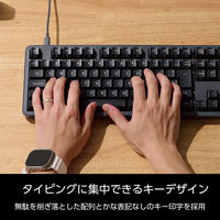 キーボード 有線 着脱式USBケーブル 赤軸 リニア テンキーレス グレー TK-MC30UKLGY/EC エレコム 1個